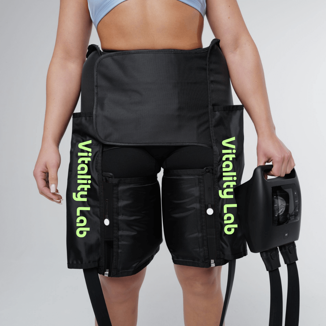 Aparat masaj șolduri wireless Ultra Pulse Hip Max Vitality Lab, 1 manșon cu 4 camere, 12 niveluri, coapse, fesieri și șolduri