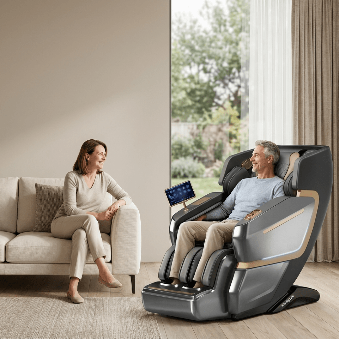 Fotoliu masaj Supreme Vitality Lab, scaun masaj 3D+, sina SL 135 cm, 20 programe automate, 20 tehnici manuale, 3 pozitii Zero Gravity, masaj terapeutic, reflexoterapie, incalzire, drenaj limfatic, ioni negativi, Health Monitor, Bluetooth
