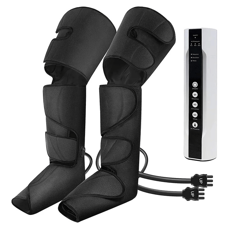 Aparat masaj picioare Pro Massager Vitality Lab, drenaj limfatic, 3 programe masaj picioare, 3 niveluri intensitate, 6 perne compresie aer pentru masaj picioare, gambe și coapse, masaj relaxare pentru circulație, dureri și inflamație picioare