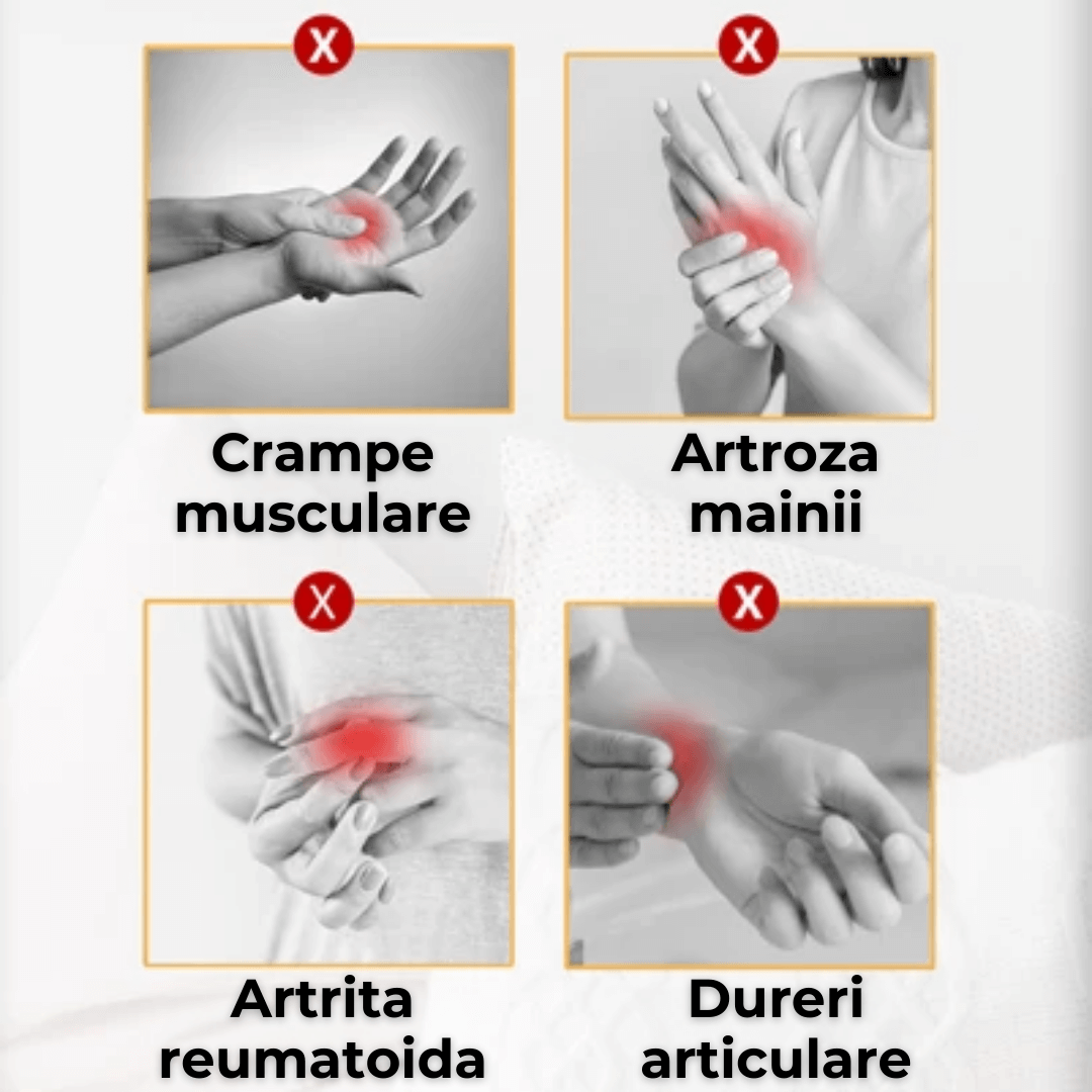 Aparat masaj maini Wireless Grip Vitality Lab™, presopunctura si reflexoterapie maini, masaj terapeutic cu incalzire, 3 programe masaj, 3 niveluri intensitate masaj, artrita, dureri articulare, relaxare, artroza mainii