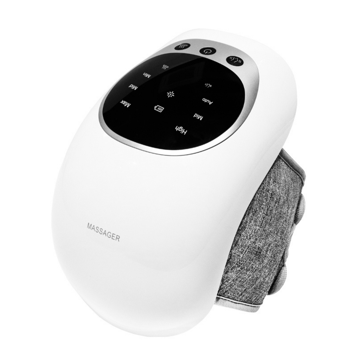 Aparat masaj genunchi Knee Comfort Vitality Lab, aparat de masaj pentru genunchi cu incalzire, vibratii si terapie cu lumina rosie, 3 moduri vibratii, 3 niveluri incalzire, baterie 2000 mAh, incarcare Type-C, masaj relaxare si confort articular