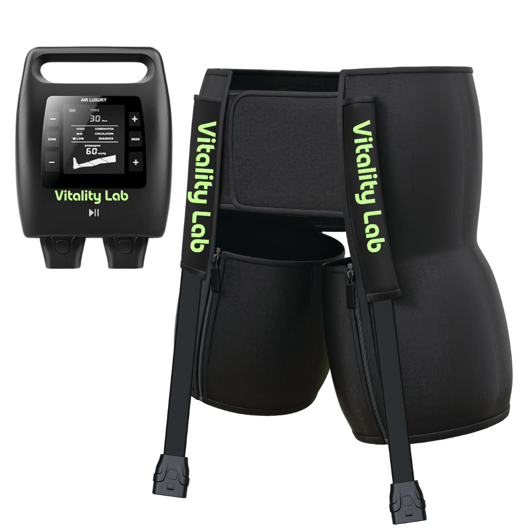 Aparat masaj șolduri wireless Ultra Pulse Hip Max Vitality Lab, 1 manșon cu 4 camere, 12 niveluri, coapse, fesieri și șolduri