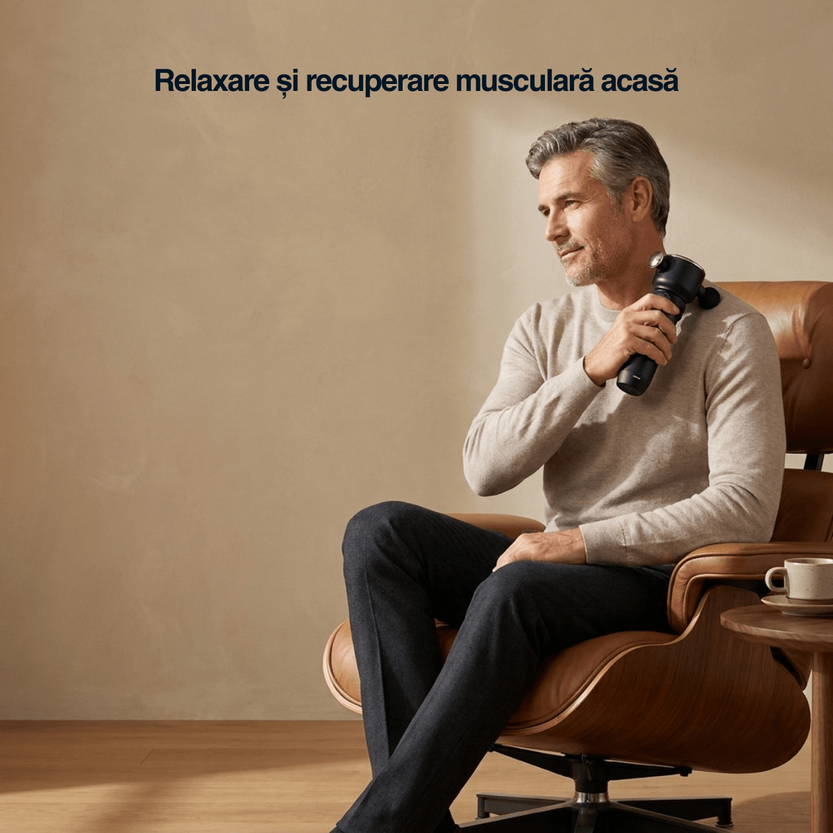 Pistol de masaj Percussion Pro Vitality Lab, pistol masaj muscular, aparat masaj prin percutie, percutii de inalta frecventa, 5 viteze 5500-7000 rpm, amplitudine 3mm, forta 14 kg, motor brushless, baterie 2900 mAh, masaj relaxare si recuperare musculara