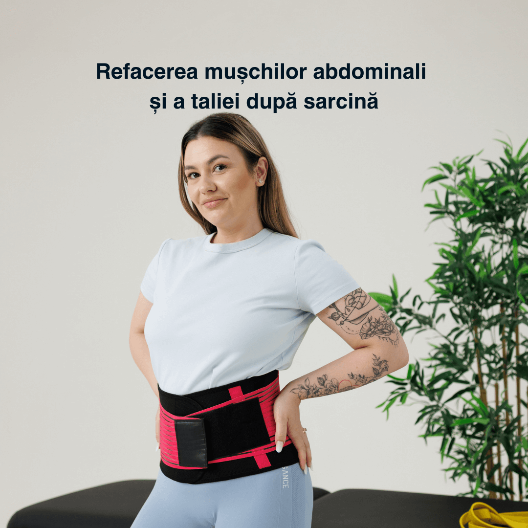 Centură de slăbit Vitality Lab, tip corset, refacere postnatală , suport lombar, compresie dublă , talie și abdomen, neopren, modelare, corector postură, mov