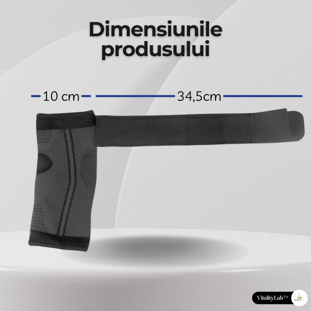 Gleznieră Vitality Lab, tratament entorsă glezna, luxație, prevenție tendinită, ameliorare artrită, bursita, compresie glezna, mărime universală