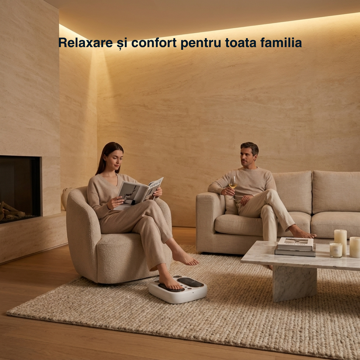 Aparat masaj talpi si gambe Sole Relief Vitality Lab, aparat masaj picioare cu masaj shiatsu, role masaj, framantare, incalzire si terapie infrarosu, 3 moduri masaj, 3 niveluri intensitate, baterie 2500 mAh, masaj relaxare talpi, gambe si picioare obosite