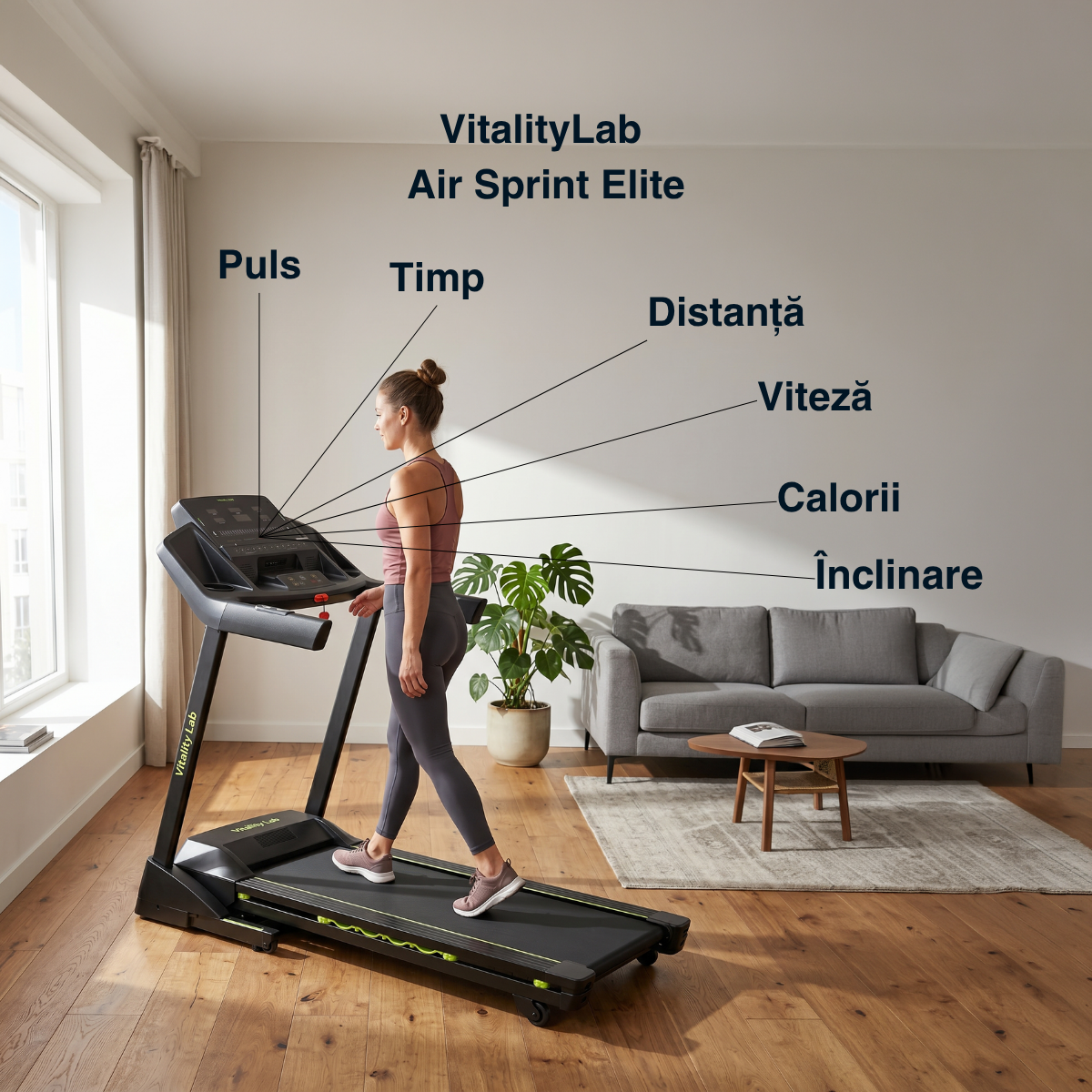 Banda alergare caracteristici multiple calorii puls distanta Air Sprint Elite